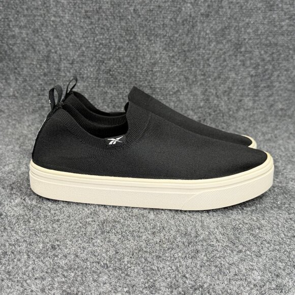 Reebok Onlux Slip On Shoes Women's 7.5 Black Athletic Stretch Comfort Sneakers - Picture 1 of 12